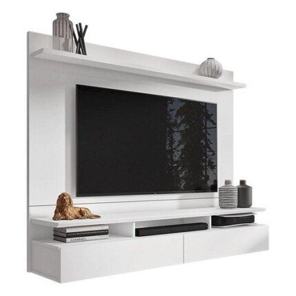 Painel para Tv Home Suspenso Noruega Branco – Móveis Leão